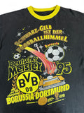 Vintage BVB Shirt Ringer Optik 1995 Deutscher Meister Schwarz Gelb L-XL