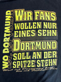 Vintage BVB Shirt Ringer Optik 1995 Deutscher Meister Schwarz Gelb L-XL