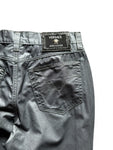 Vintage Versace Hose Damen Metallic Made In Italy Glänzend Silber 27