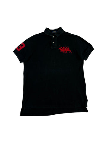 Ralph Lauren Poloshirt Custom Fit Reiter Stick #3 Schwarz M