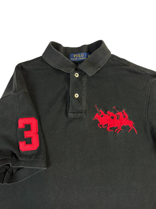 Ralph Lauren Poloshirt Custom Fit Reiter Stick #3 Schwarz M