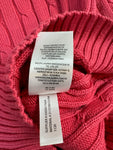 Ralph Lauren Strickpullover V-Ausschnitt Zopfmuster Rosa XXS