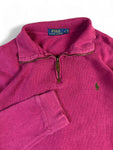 Ralph Lauren Strickpullover Basic Quarter Zip Troyer Lila/Pinkt L