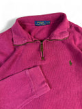 Ralph Lauren Strickpullover Basic Quarter Zip Troyer Lila/Pinkt L