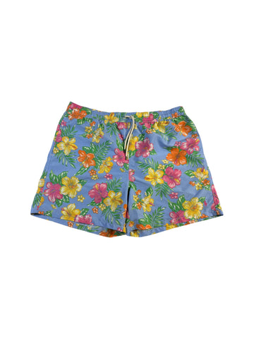 Ralph Lauren Badehose Blumen Muster Orchideen Blau Bunt 2XL