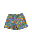 Ralph Lauren Badehose Blumen Muster Orchideen Blau Bunt 2XL