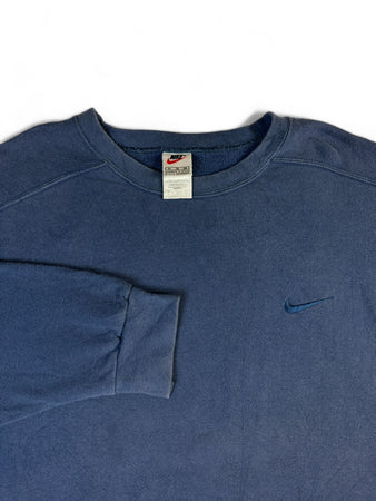 Vintage Nike Sweater 90s Basic Dunkelblau XL