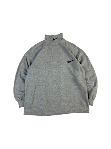 Vintage Nike Premier Rollkragen 90s Basic Grau M