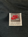 Vintage Nike Sweater Quarterzip Mit Bauchtasche & Roter Kordel Schwarz/Grau XXL