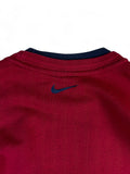 Vintage Nike Sweater 90s Spellout "Authentic Athletic" Doppelkragen Rot L