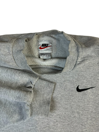 Vintage Nike Sweater Basic 90s Grau XXL