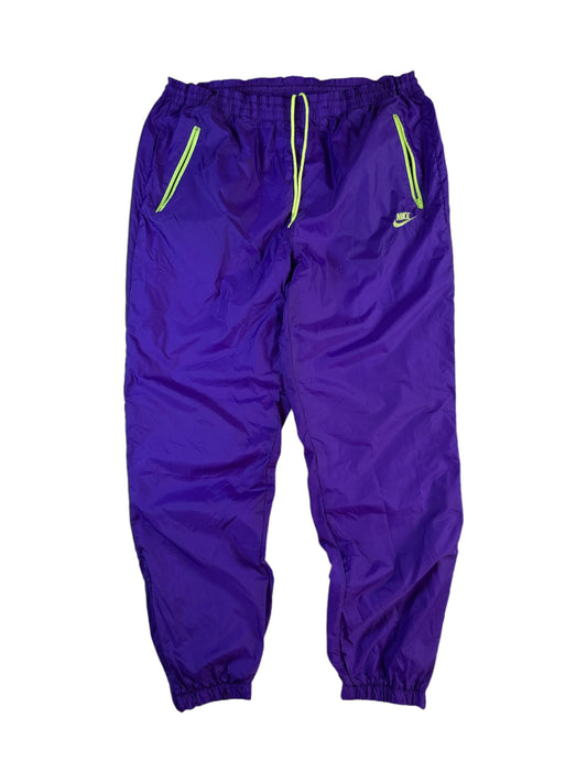 Vintage Nike Jogginghose Late 80s/Early 90s Nylon Glänzend Lila L