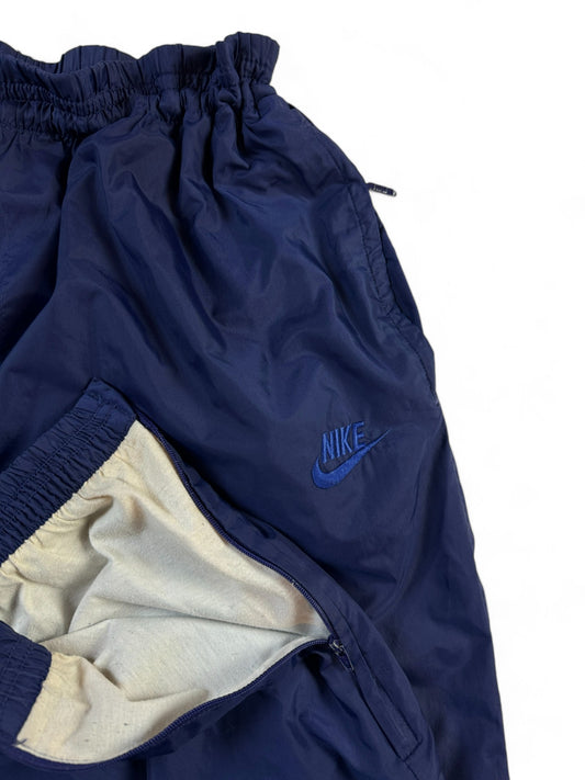 Vintage Nike Jogginghose Late 80s/Early 90s Basic Nylon Mit Innenfutter Dunkelblau XXL