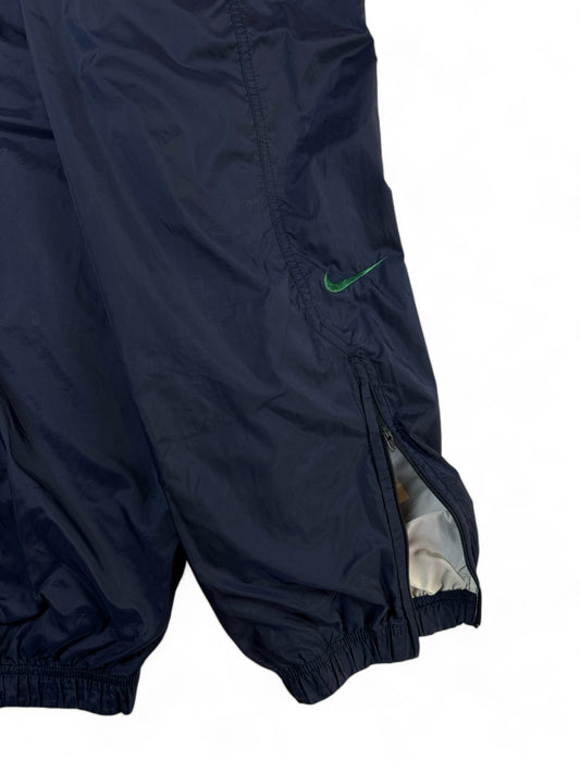 Vintage Nike Jogginghose 90s Grünes Swoosh Am Bein Dunkelblau L