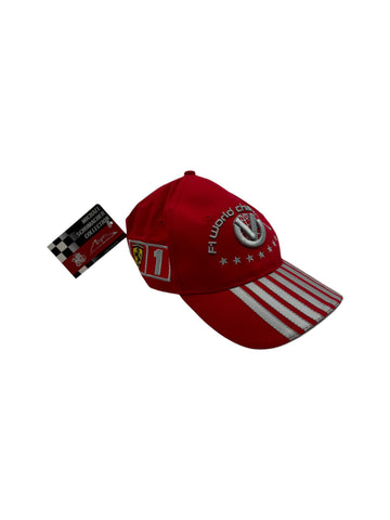 Michael Schumacher Cap 2004 Deadstock 7-times F1 World Champion Ferrari Formula 1 DAVG Rot One Size