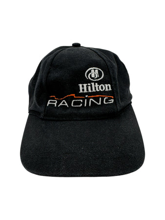 Vintage Hilton Cap 90s Racing Schwarz One Size