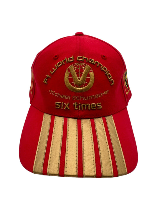 Michael Schumacher Cap 2003 F1 World Champion 6-times Ferrari Formula One Rot Gold One Size