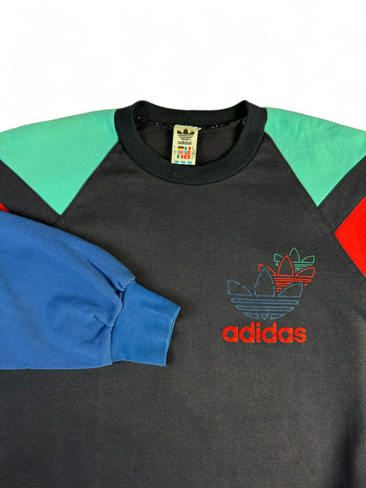 Vintage Adidas Sweater 80s Dunkelblau (5) S-M