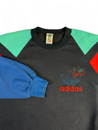 Vintage Adidas Sweater 80s Dunkelblau (5) S-M