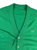 Vintage Lacoste Cardigan 80s Made In France Mit Wolle Grün M