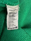 Vintage Lacoste Cardigan 80s Made In France Mit Wolle Grün M