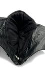 Mil-Tec Aviator Hood Fliegermütze Leder Schwarz M