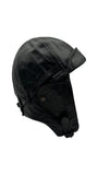 Mil-Tec Aviator Hood Fliegermütze Leder Schwarz M