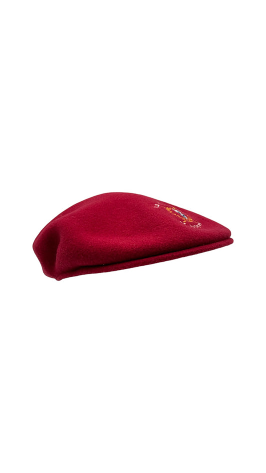 Vintage Kangol Schiebermütze 90s Made In UK Wolle Rot L