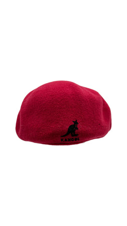 Vintage Kangol Schiebermütze 90s Made In UK Wolle Rot L