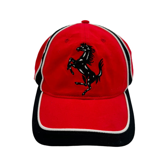 Vintage Racing Cap 2000 Ferrari Logo Schwarz Rot