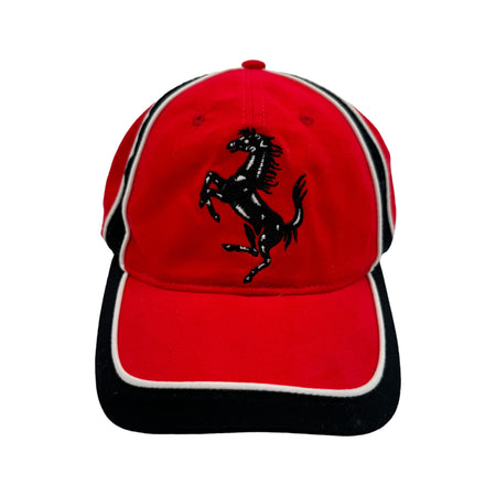 Vintage Racing Cap 2000 Ferrari Logo Schwarz Rot