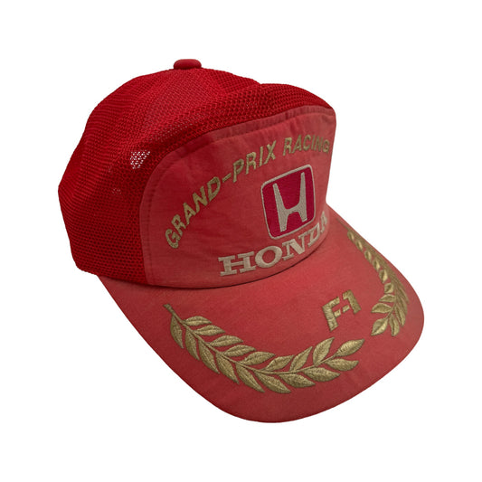 Rare! Vintage Racing Mesh-Cap Honda Grand Prix Formel 1 Rot