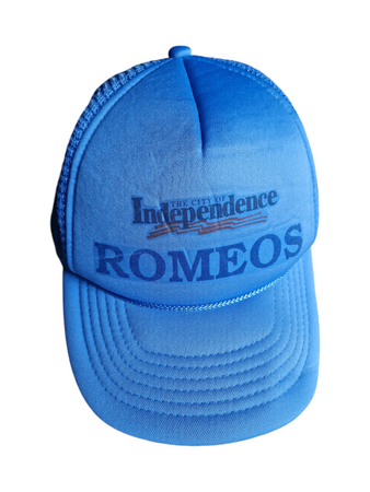 Vintage Mesh Cap "Romeos the city of independence" Blau One Size