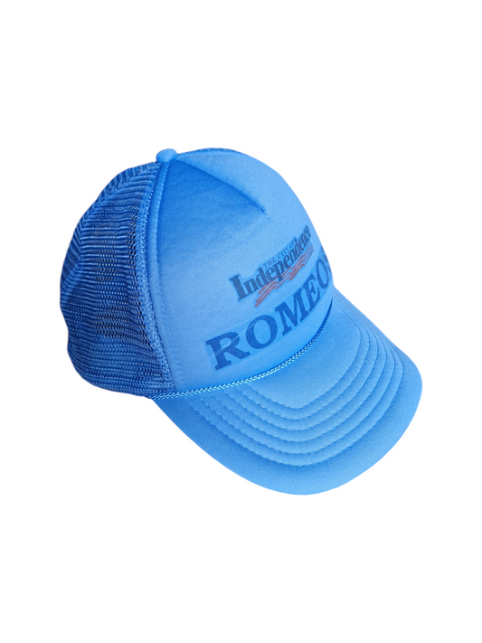 Vintage Mesh Cap "Romeos the city of independence" Blau One Size