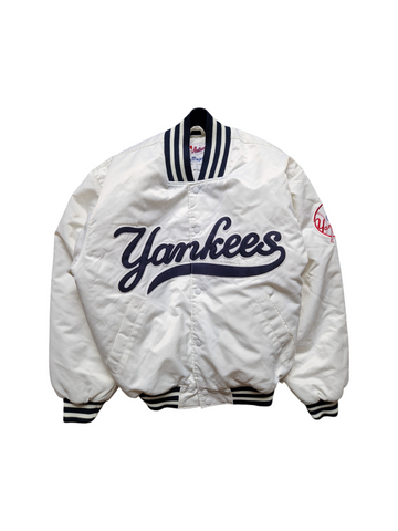 Rare! Vintage Majestic Collegejacke Starter NY Yankees Baseball Made In Korea Weiß S