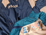 True Vintage All Nations Adidas Trackjacket grün blau M