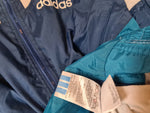 True Vintage All Nations Adidas Trackjacket grün blau M