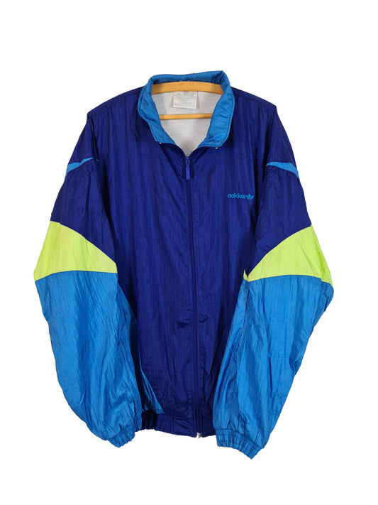 Vintage Adidas Sportjacke Silvertag Blau Grün XL