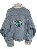 Vintage Hard Rock Cafe Jeansjacke Miami Hellblau XXL