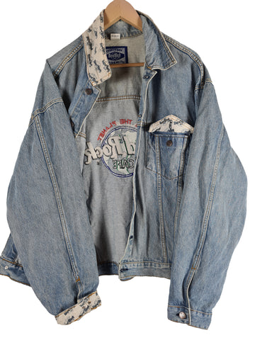 Vintage Hard Rock Cafe Jeansjacke Basic Hellblau XL