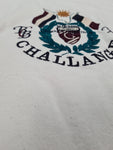 Vintage Champione Sweater Challange Bestickt Weiß XL