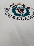 Vintage Champione Sweater Challange Bestickt Weiß XL