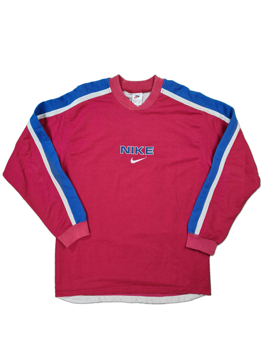 Vintage Nike Sweater Back-Swoosh Bestickt Rot M