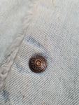 Rare! Vintage Levi's Sherpa Teddyfell Jacke/Jeansjacke Polokragen Hellblau/Eisblau M