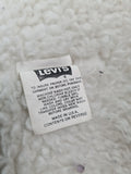 Rare! Vintage Levi's Sherpa Teddyfell Jacke/Jeansjacke Polokragen Hellblau/Eisblau M