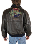 Vintage Planet Hollywood Wendejacke College/Leder Beverley Hills M