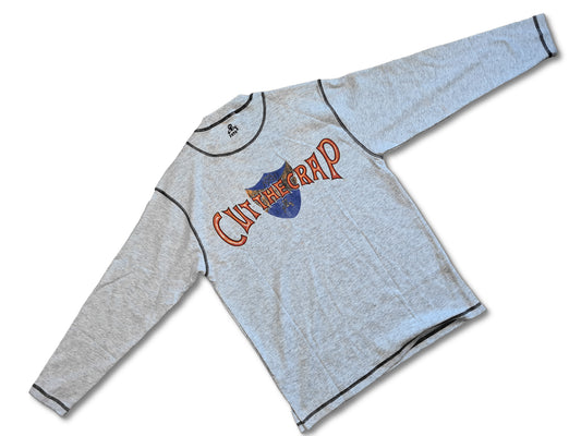 Y2K Cut The Crap Sweater Deadstock Grau XL