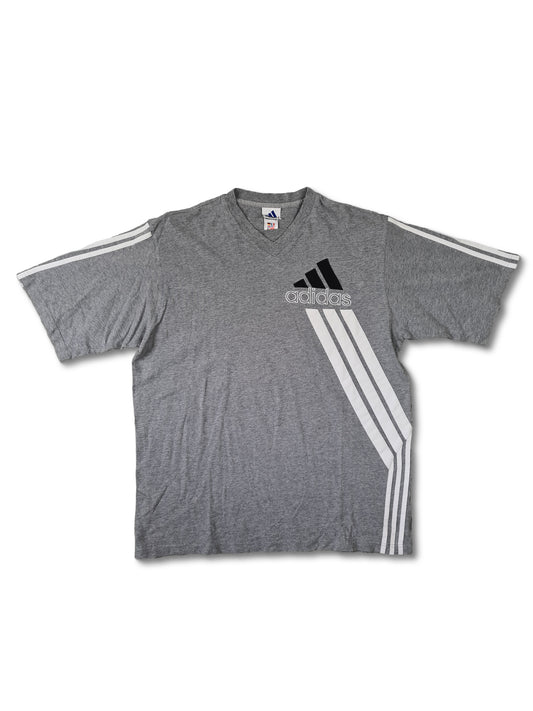 Vintage Adidas Shirt Logo Bestickt Grau XL