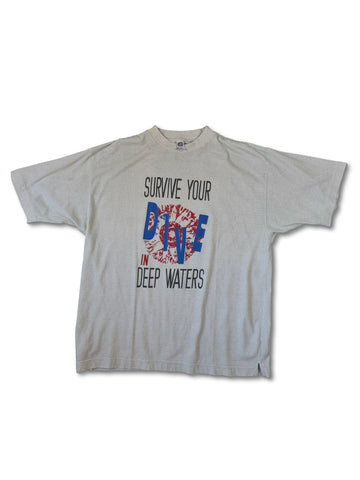 Vintage C&A Shirt Survive Your Dive In Deep Waters XL