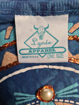 Vintage Lynee Apparel Shirt American Native Art Batik Made In USA "one Size"